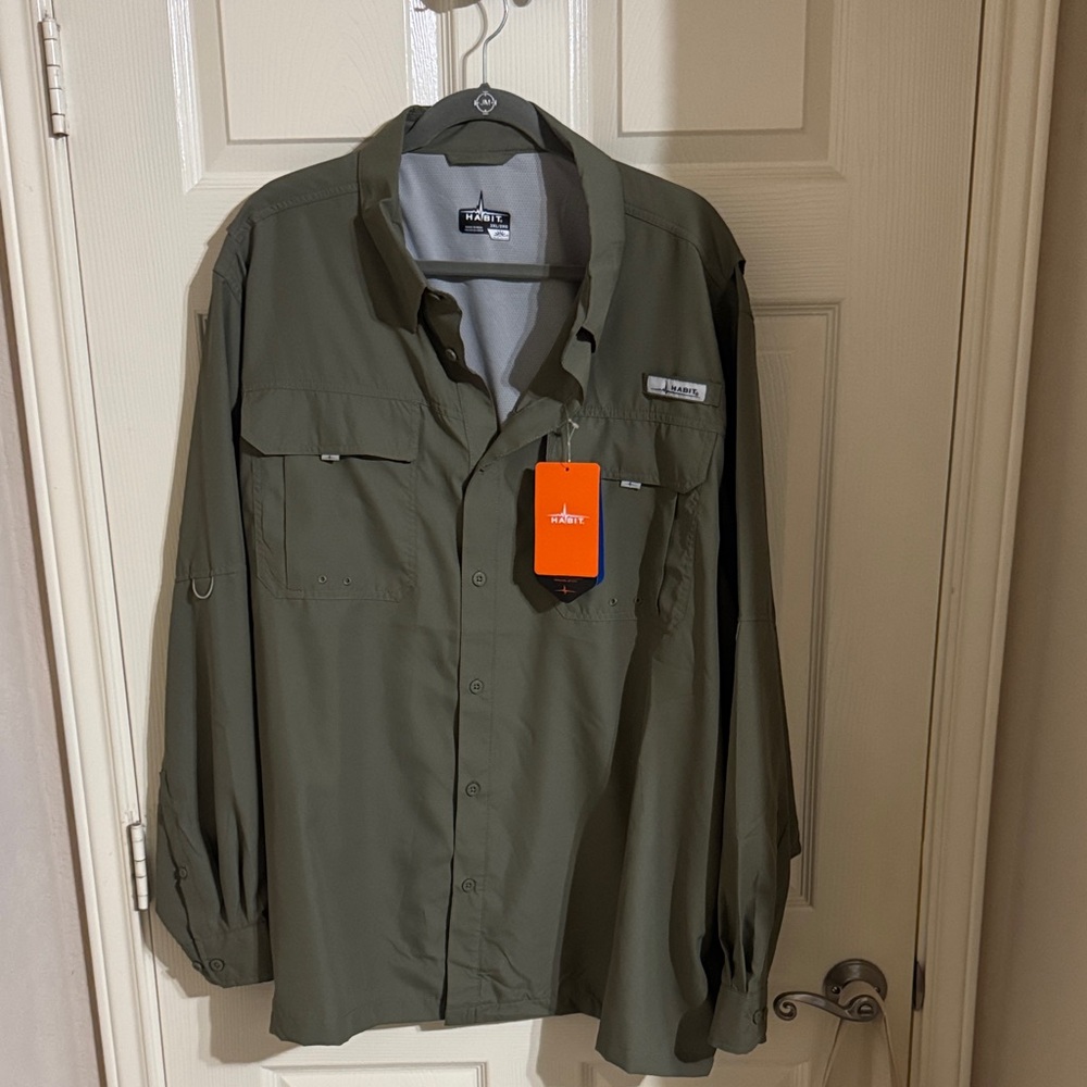 Olive Green Lightweight Shirt Jacket